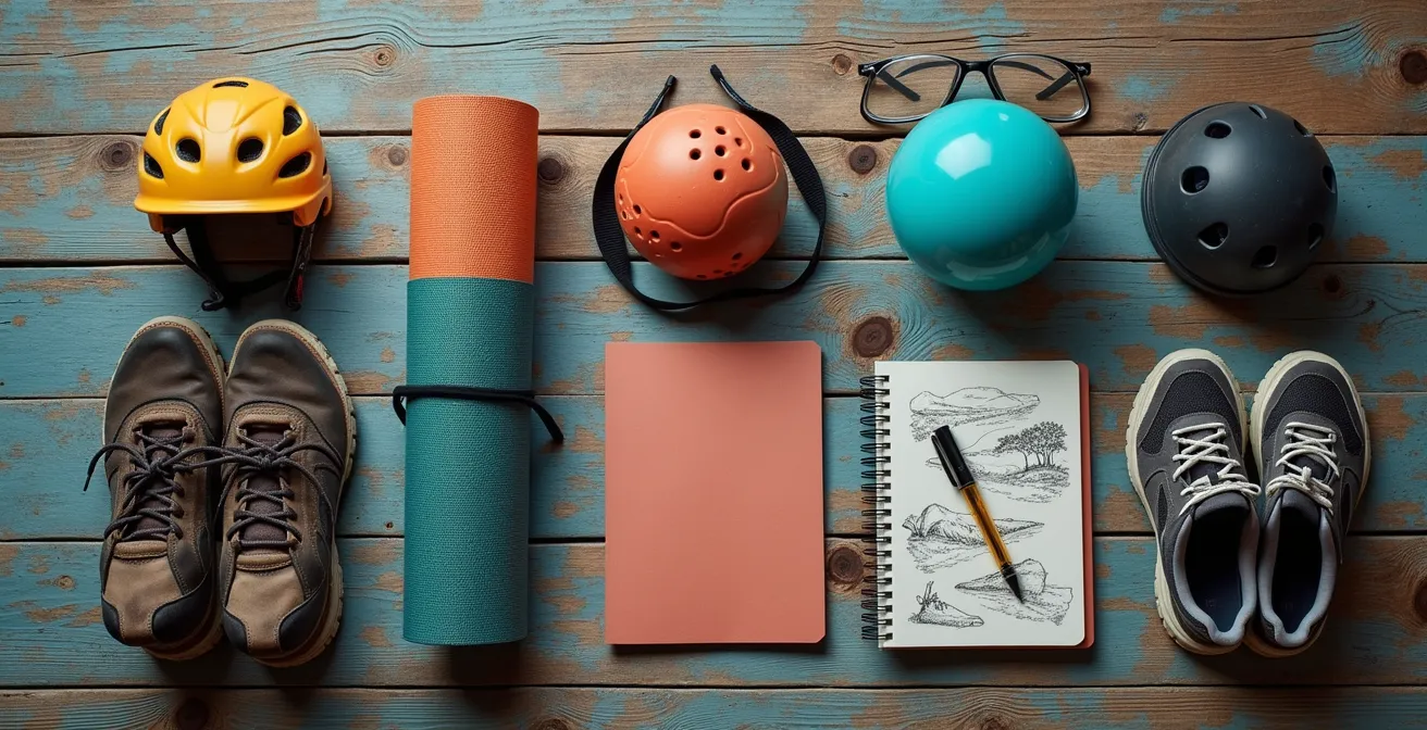 Visual timeline showing a 7-day activity schedule with alternating intensity levels and recovery periods